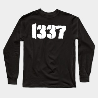 1337, white text Long Sleeve T-Shirt